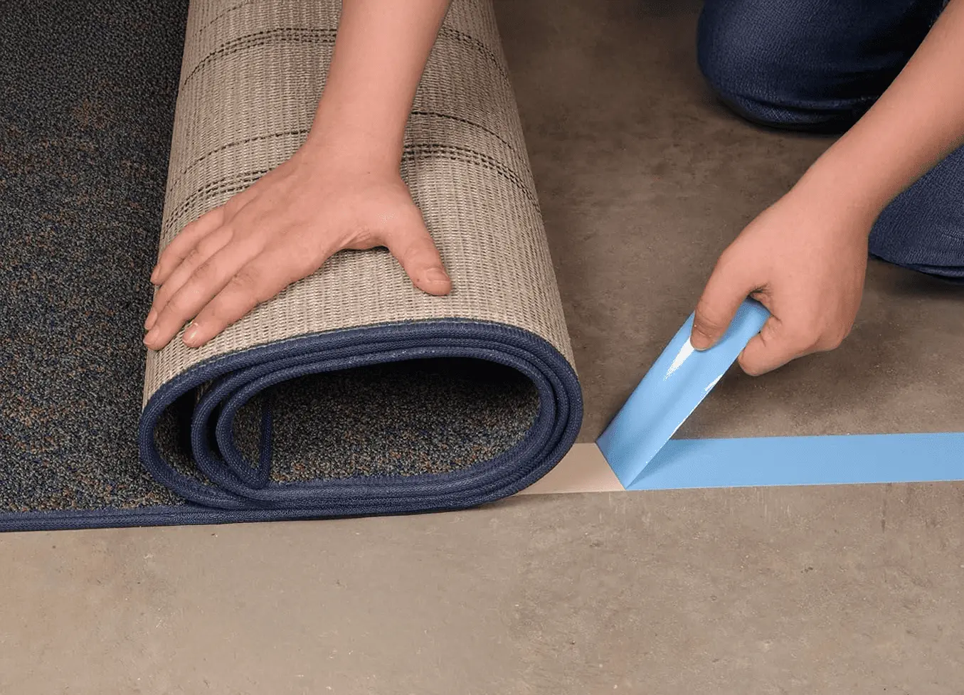 Double Sided Blue Carpet Tape.webp